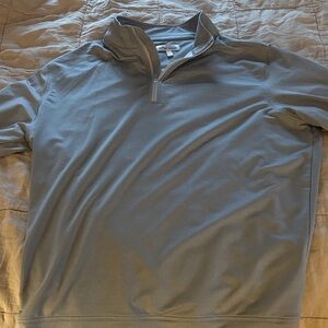 Peter Millar Light Gray Quarter-Zip Pullover